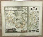 LOUDUNOIS CHANTILLY MIREBALAIS POITIERS FRANCE 1636 JANSSON LARGE ANTIQUE MAP
