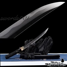 20'' Tanto L6 Steel Clay Tempered Sword Mini Katana Osoraku-zukuri Horimono 