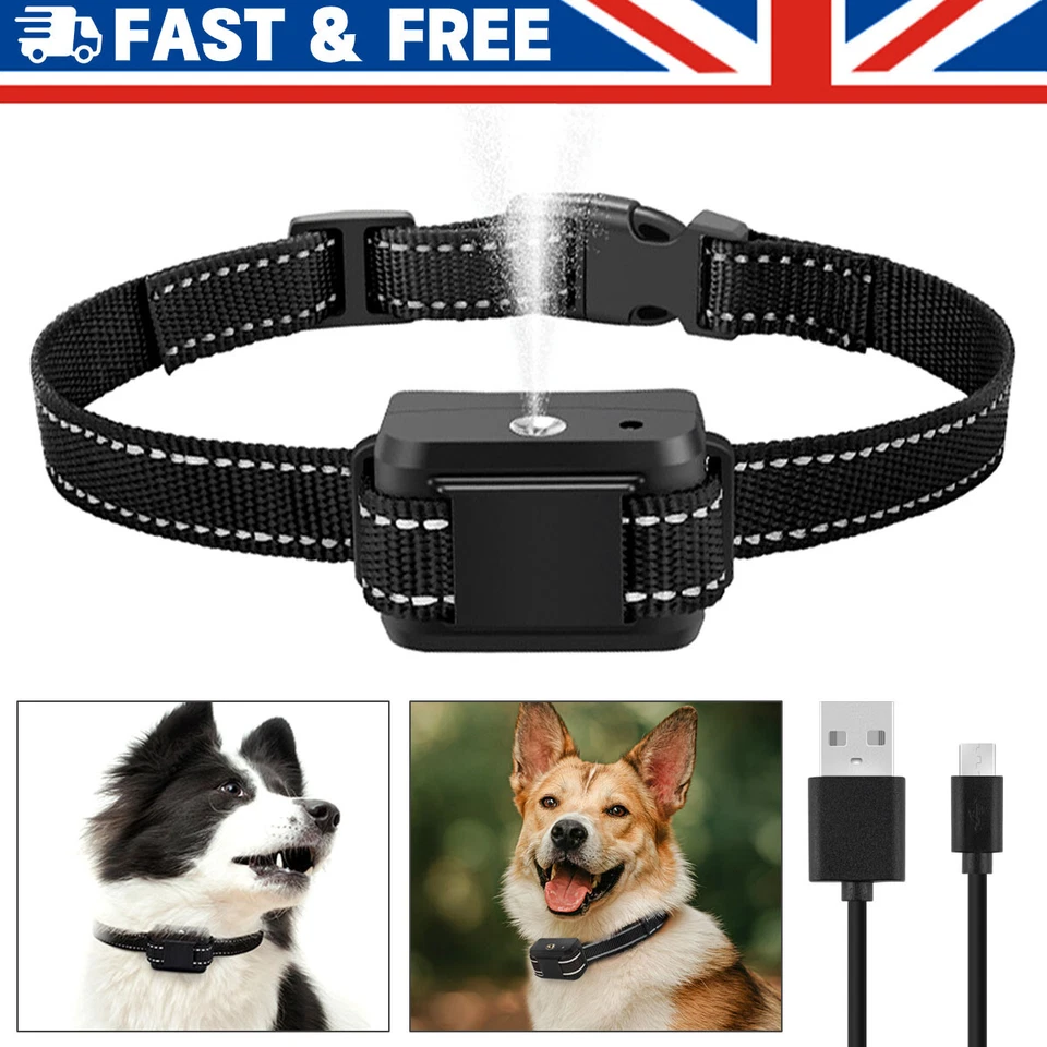 Stop Barking Citronella Dog Collar Anti Bark Spray Controller Rechargeable