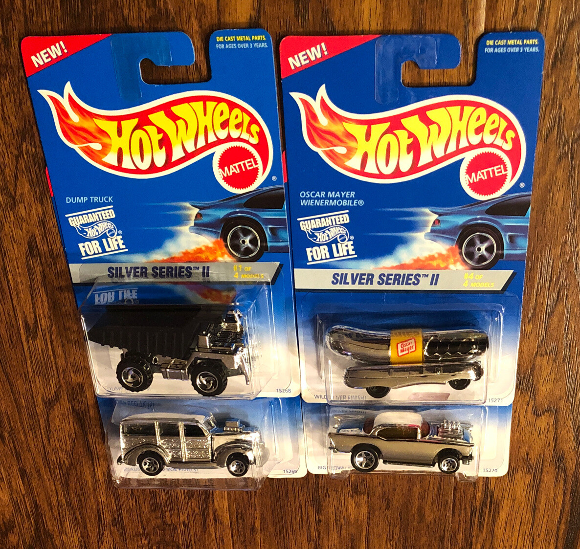 Hot Wheels Silver Series II ミニカーセット 1996 Hot Wheels Silver Series II Series 2 Complete 4-Car Set