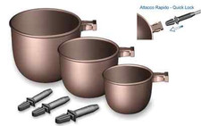 kit 3 coppette pasturazione con canna roubasienne coppa palle pastura carpa