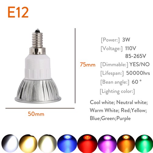 LED Spotlight Bulbs MR16 Dimmable 2800-3500K Neutral White Red Green Cool Light - Picture 21 of 24