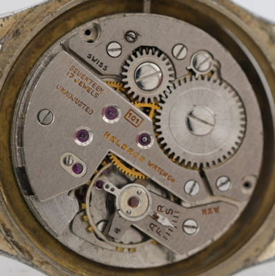 HELBROS cal. 101, SWISS 17j WRIST WATCH MOVEMENT, FOR REPAIR (BE)