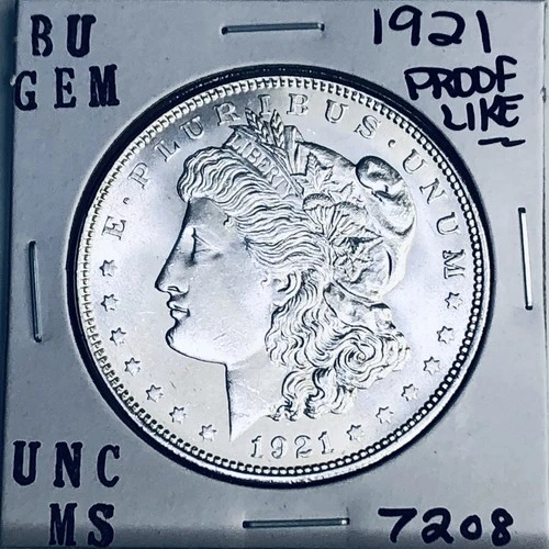 1921 BU GEM MORGAN SILVER DOLLAR UNC MS+++ U.S. MINT RARE COIN 7208