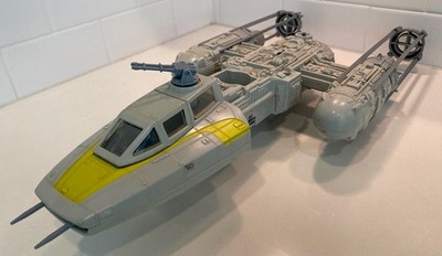 Vintage 1983 Star Wars ROTJ   Y-Wing Fighter working sound & gun movement