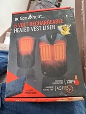 Action Heat 5 Volt Rechargeable Heated Vest Liner Unisex L/XL