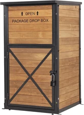 GUTINNEEN Package Delivery Boxes for Outside, Metal Frame Large Parcel Drop Box 