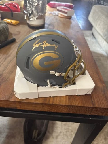 Brett Favre Signed Green Bay Packers Speed Slate NFL Mini Helmet - Radtke 🔥🔥