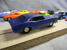 1/32 SCALE VINTAGE ORIGINAL ELDON 1967 CHEVY CAMARO HARDTOP BLUE  SLOTCAR