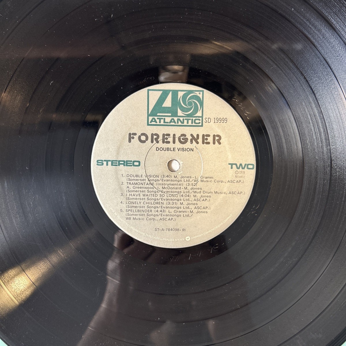 Foreigner - Double Vision - Vinyl LP Record 1978 SD-19999 Atlantic