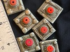 Yemen Silver 6 Pendants Coral Fine Silver Granulation High Content — photo 8