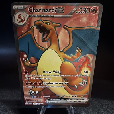 Charizard ex Ultra Rare SV: Scarlet & Violet 151 MEW Fire Holofoil 183/165  - LP