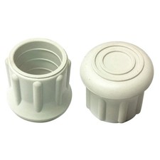 GRAINGER APPROVED LTB 20G/W Furniture Protective Leg Tips,1 in Dia 16ZZ19