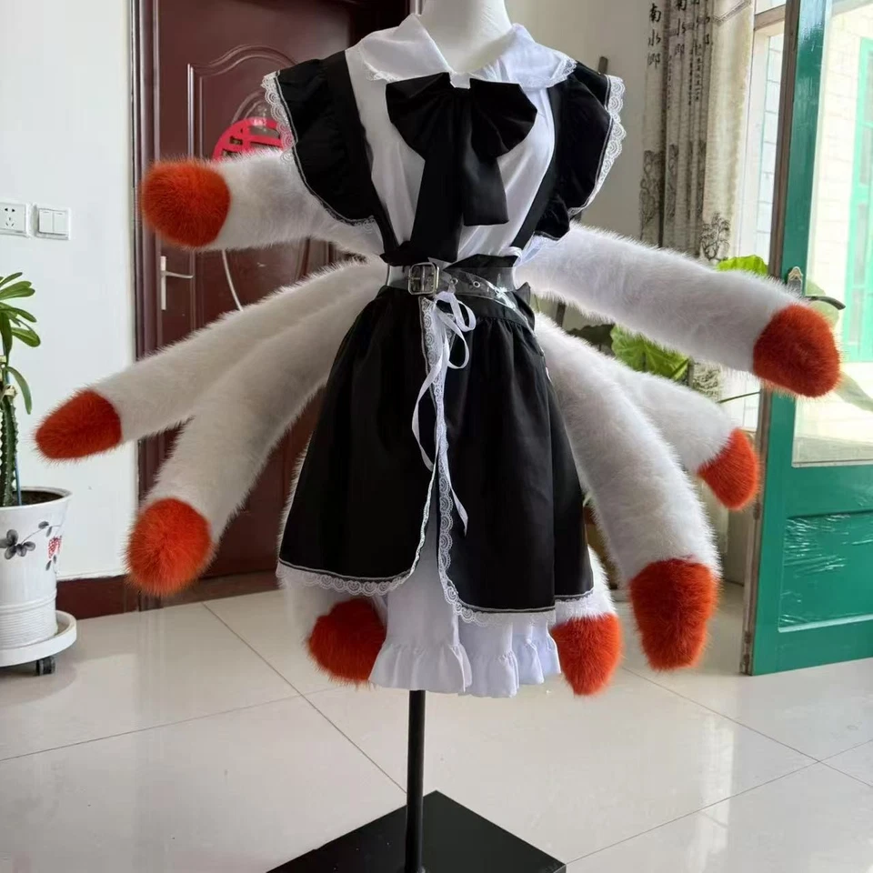 League of Legends Ahri el zorro de nueve colas cosplay cola de zorro forma arbitraria utilería Foto 4 de 4
