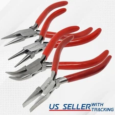 Jewelry Making Pliers Set of 4 Beading Wire Wrapping Hobby Jewelers Plier Kit