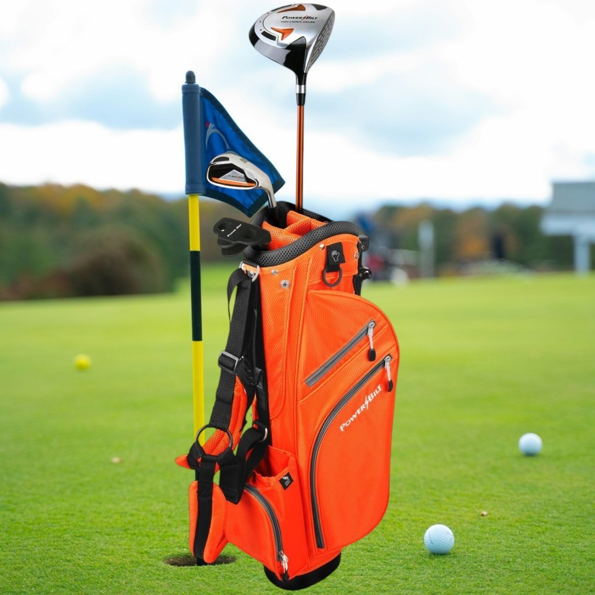 PowerBilt Junior Boys Complete Golf Club Set Orange Series 5pc RH