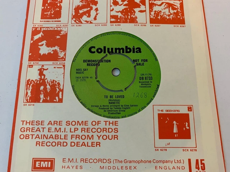 NANETTE WORKMAN Let Me Be The One ROLLING STONES 1970 DEMO Col DB8733 NEAR MINT - Image 2 of 2