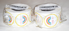 New Lot of 2 Rolls of Rainbow Thank You 1.5 inch Thank You Stickers