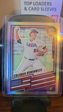 2026 Stars & Stripes Prizm USA Baseball #94 Coleman Borthwick Silver Prizm