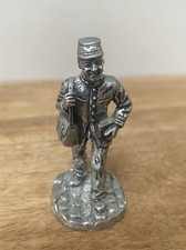 Pewter Art Sculpture The Postman by English Miniatures Vintage Art Collectible