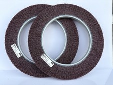 Two Norton BEAR-TEX 66254473306 Hi Strength Flap Wheel MD A/O Medium 16"2"x10"