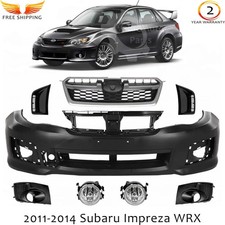 Front Bumper Cover Paintable Grille Kit For 2011-2014 Subaru Impreza Wrx