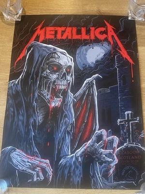 Metallica Glasgow Pop Up Poster Official Merchandise Brand New - Image 1 of 4