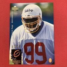 Warren Sapp 1995 Upper Deck Rookie Card #12 NFL Tampa Bay Buccaneers. rookie card picture