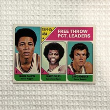 Mack Calvin James Silas 1975-76 Topps #224 ABA League Leaders Free Throw Pct