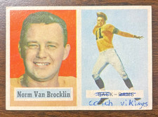 1957 Topps Norm Van Brocklin #22 card