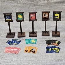 David Winter Market Signs Set Miniature Collectible Village Accessories