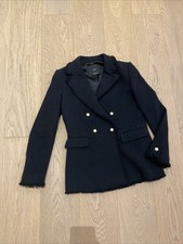* Mango * Blazer Jacke Boucle * Gr. S * schwarz *