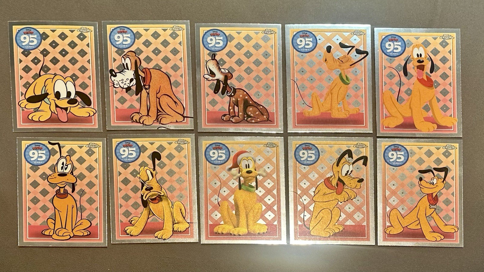 2025 Topps Chrome Disney Pluto 95Th Full Set! Free Ship!