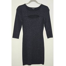 Navy blue metallic body con dress . Size XS