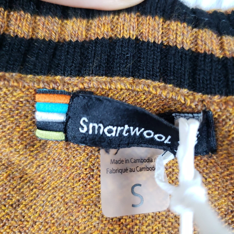 NEW SmartWool Merino Wool Sweater Mens S Wool Blend Fox Brown Stetch Performance - Image 3 of 4