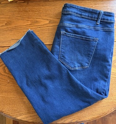 Vervet Flying Monkey Jeans Mid Rise Raw Hem Stretch Women s Sz 16 Crop