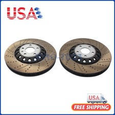 For Audi RS5 2.9L 2018-2023 Pair Front 375mm Drilled Brake Disc Rotors RH+LH