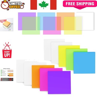 Ultimate 10 Pad Waterproof Translucent Memo Note Set - 3x3 Size, Neon Colors