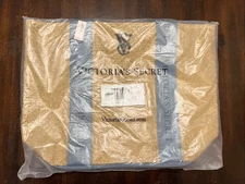 Victoria's Secret VS Logo Straw Beach Summer Tote Shoulder Shopping Bag