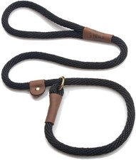 Mendota Pet Slip Leash - Dog Lead and Collar Combo - Made in The USA - Black,