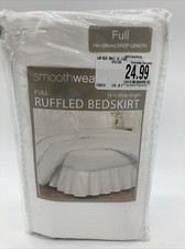 Smoothweave 14 Inch Ruffled Full Bedskirt in White NIP