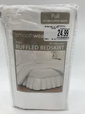 Smoothweave 14 Inch Ruffled Full Bedskirt in White NIP