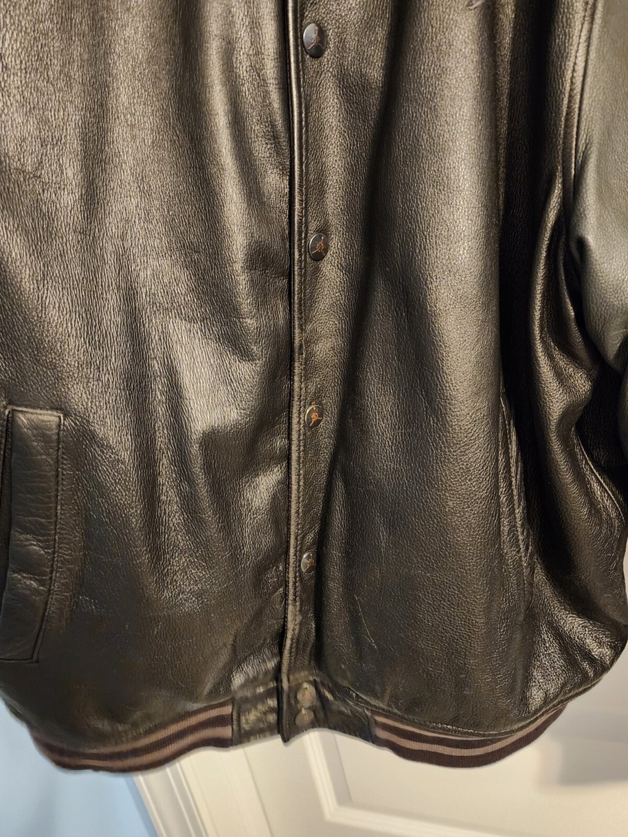 マイケル・ジョーダン レザージャケットXXL Nike Michael Jordan Black Leather Jacket Heavy Size Mens Xl