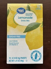 2 Lemonade Sugar Free Drink Mix Individual Packets to go Free Shipping