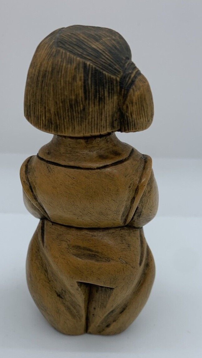 Chinese Old Wood Boxwood Statue Handcarved 3Three item Sculpture