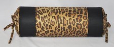 NEW Corded Pillow made w Ralph Lauren Venetian Court Leopard  Black Logo Fabric