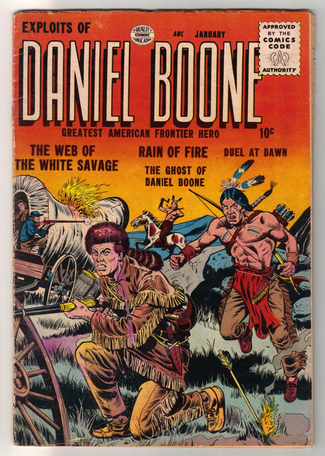 Exploits of Daniel Boone #2 FN- (5.5) Golden Age Quality Comic