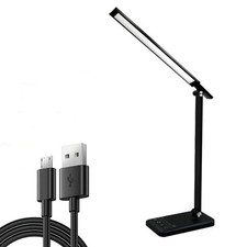 Adjustable Reading LED Desk Lamp Dimmable Table Light with USB Charging Port