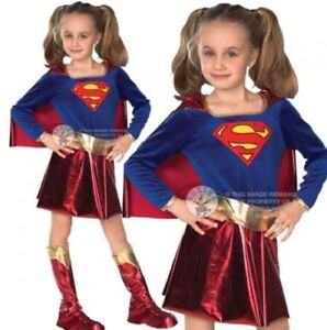 Supergirl Kostüm Kinder Mädchen Deluxe Superheld Outfit Party Buch Tag Woche