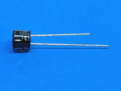 Mini-Elko, radial, 100µF / 16V / 105°C / Ø6x5mm - Yageo - Menge nach Wunsch